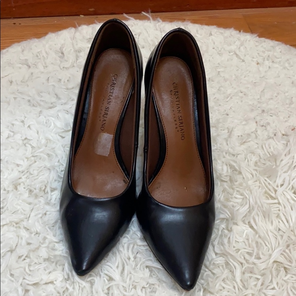 Christian Siriano black heels 8